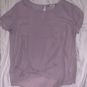 Lavender tie top